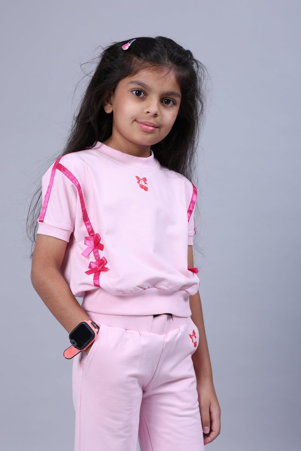 EMMA Bamboo Co-ord Set – Bow Detail Girls Outfit
