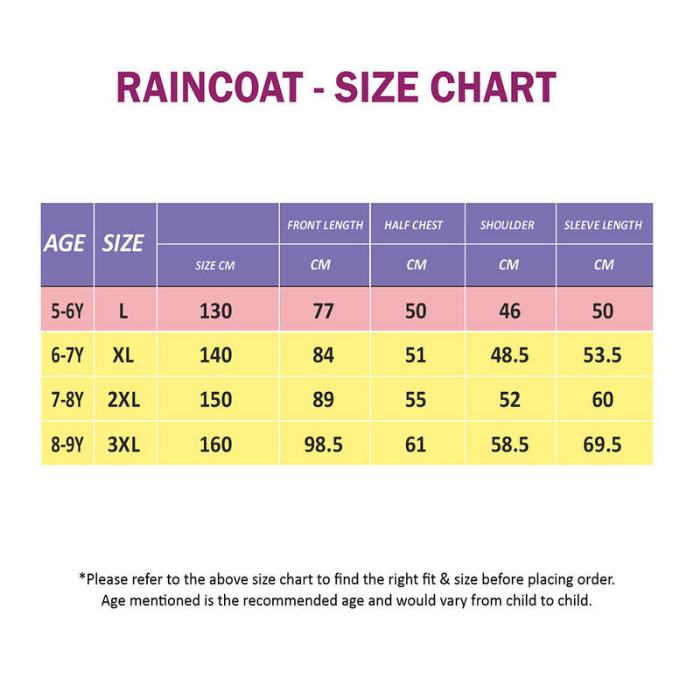 Lemon Green Cap Style Knee Length Raincoat for Kids & Teens