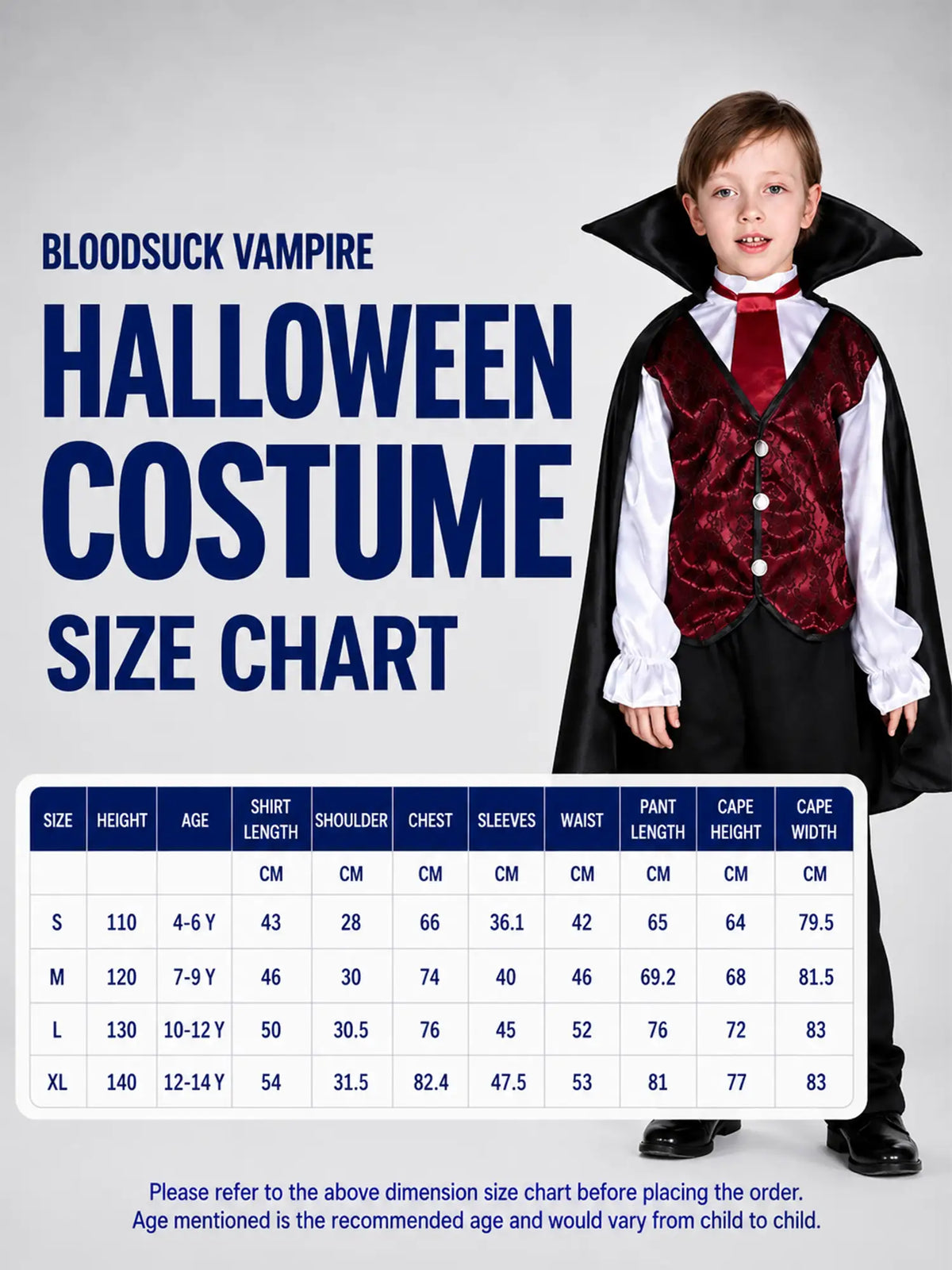 Bloodsuck Vampire kids' Halloween costume