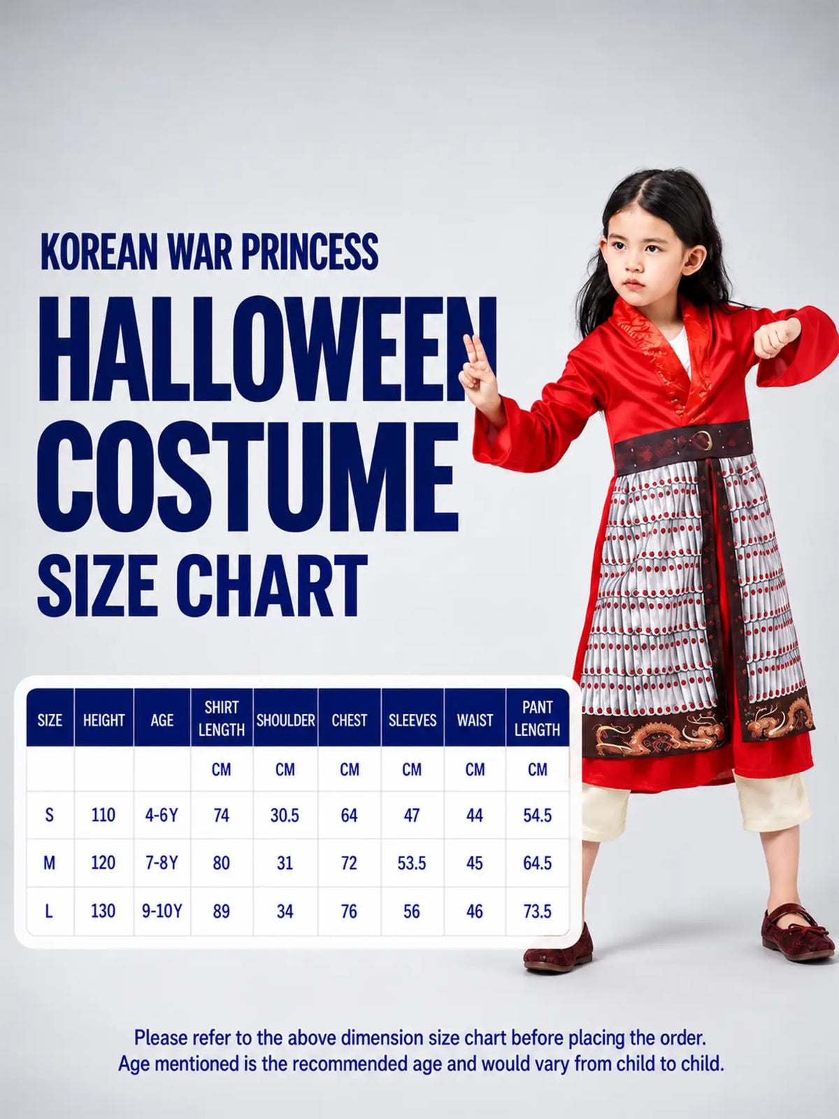 Korean War Princess Costume kids' Halloween costume