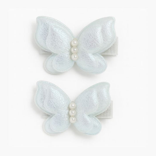 Blue Butterfly Hair Clips