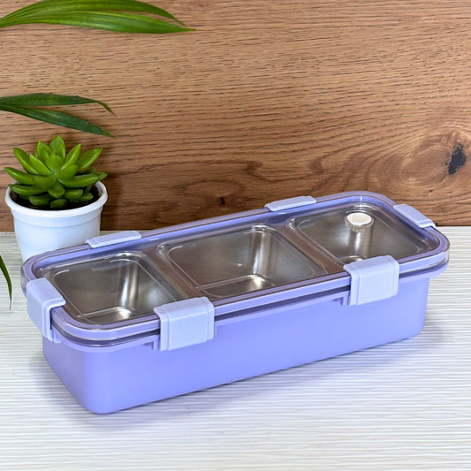 Sleek bento lunch box 3 compartment