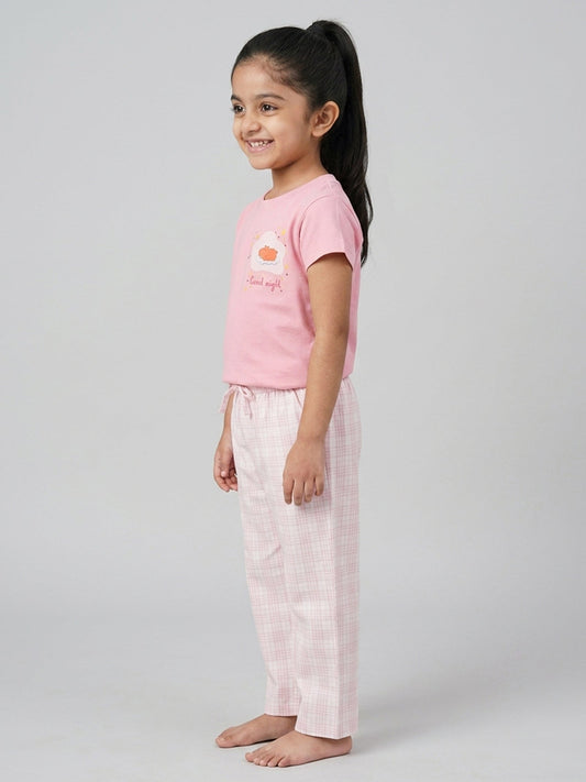 Slumber Party Nightsuit for Girls (Pink)