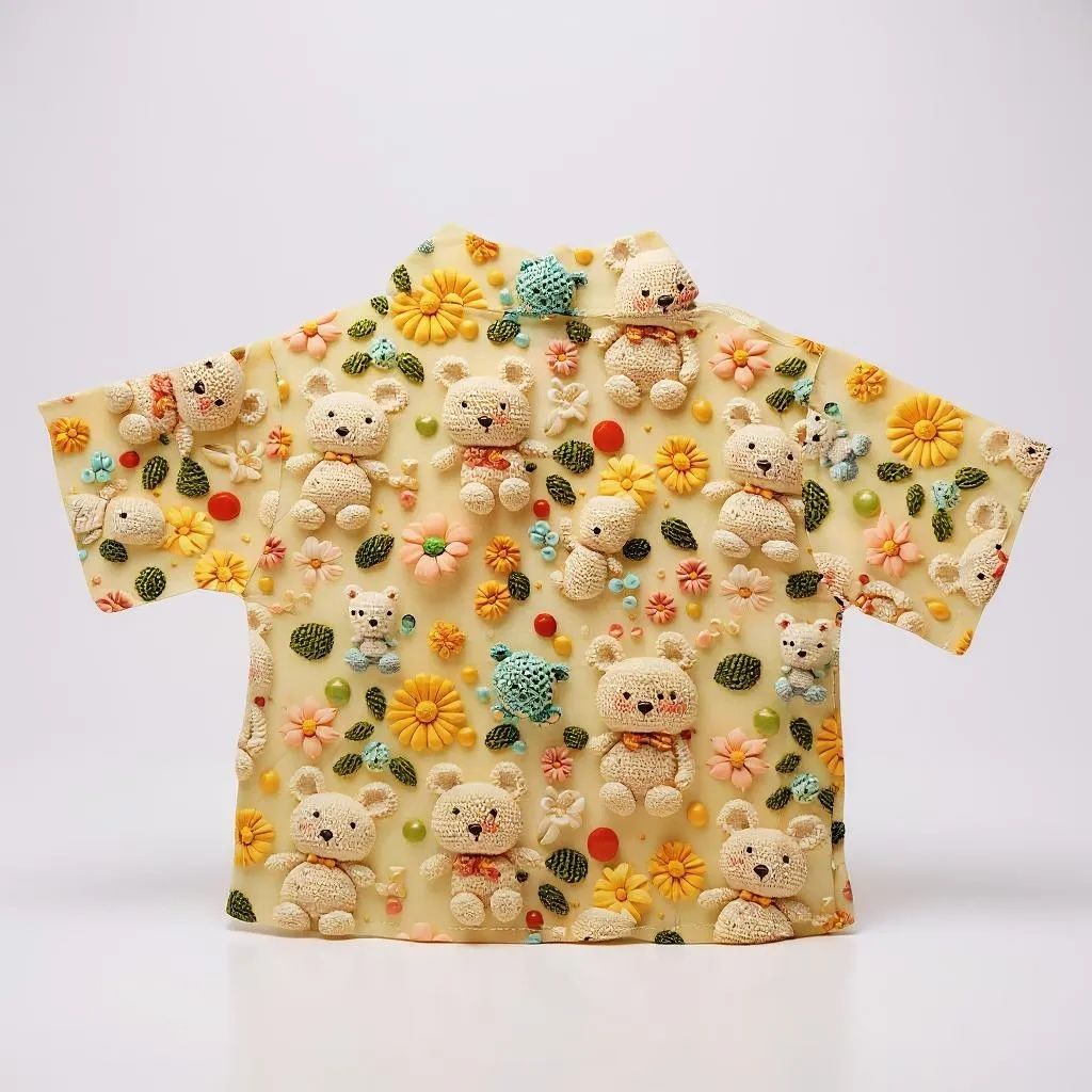 Cartoon Print Cotton Tee and Shorts Combo