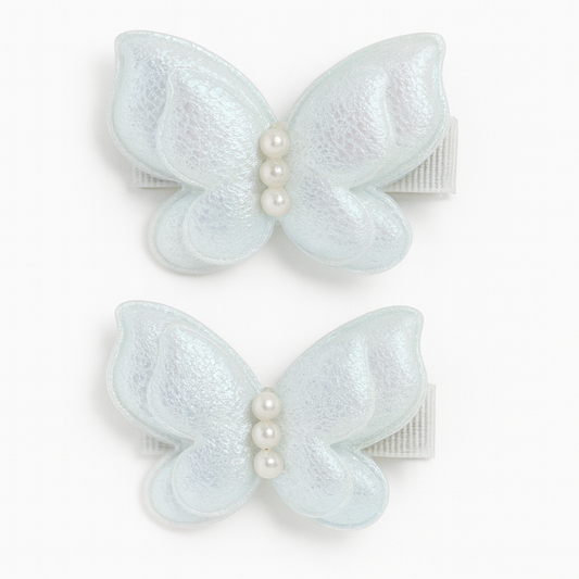 Butterfly Hair Clips Blue for kids