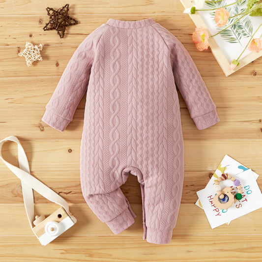 Baby Girl Winter Romper – Pink