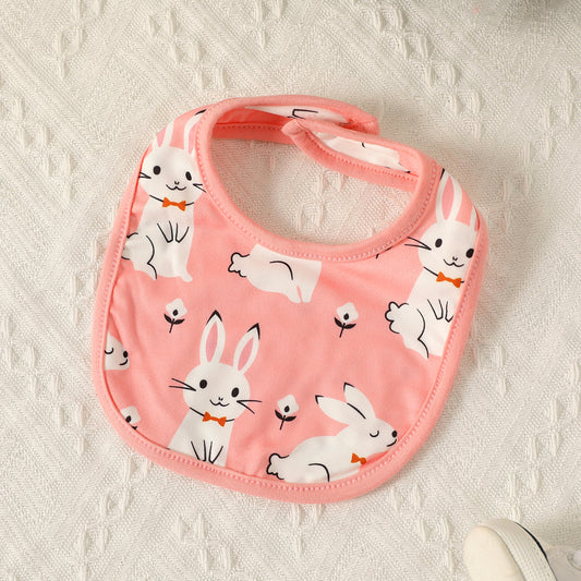 Baby girl rabbit romper with matching headband and bib set
