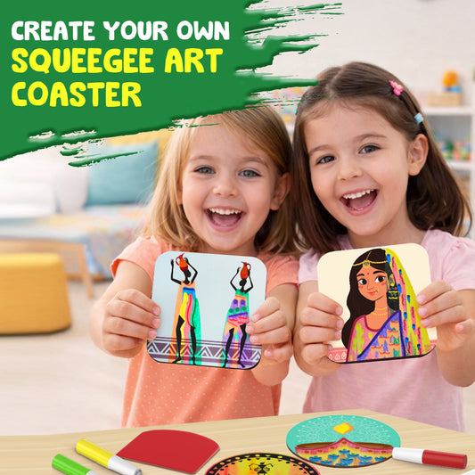 Smartivity Squeegee Art Coaster Kit STEM Toy for Kids 6+