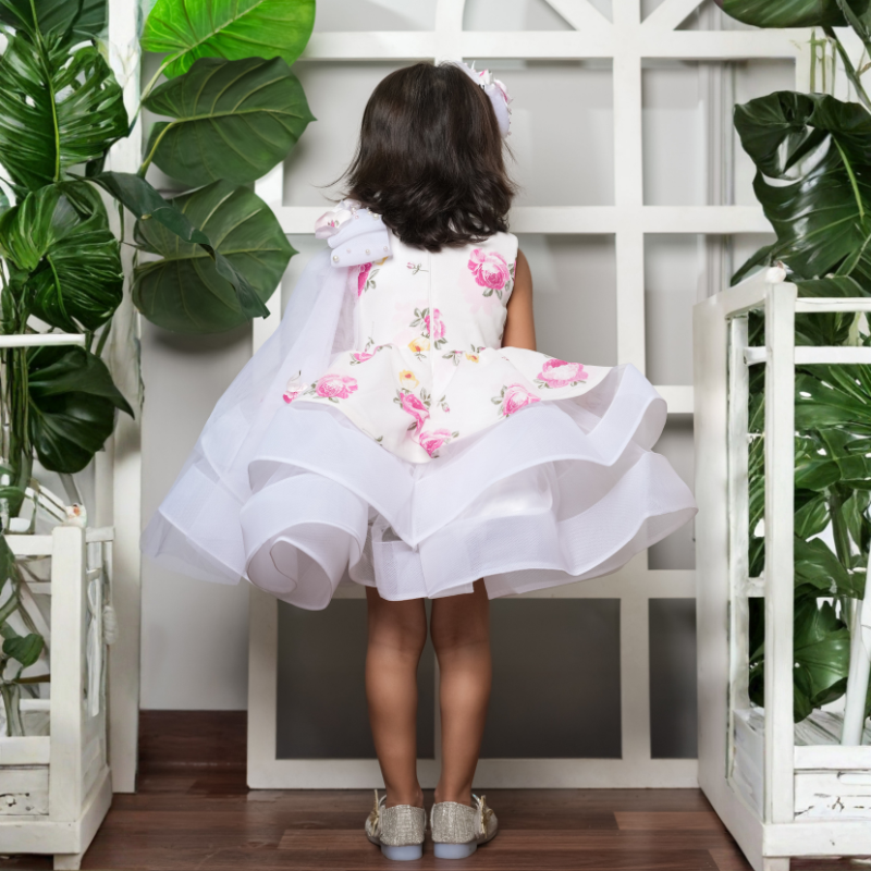 Flared Dress With A Shoulder Bow