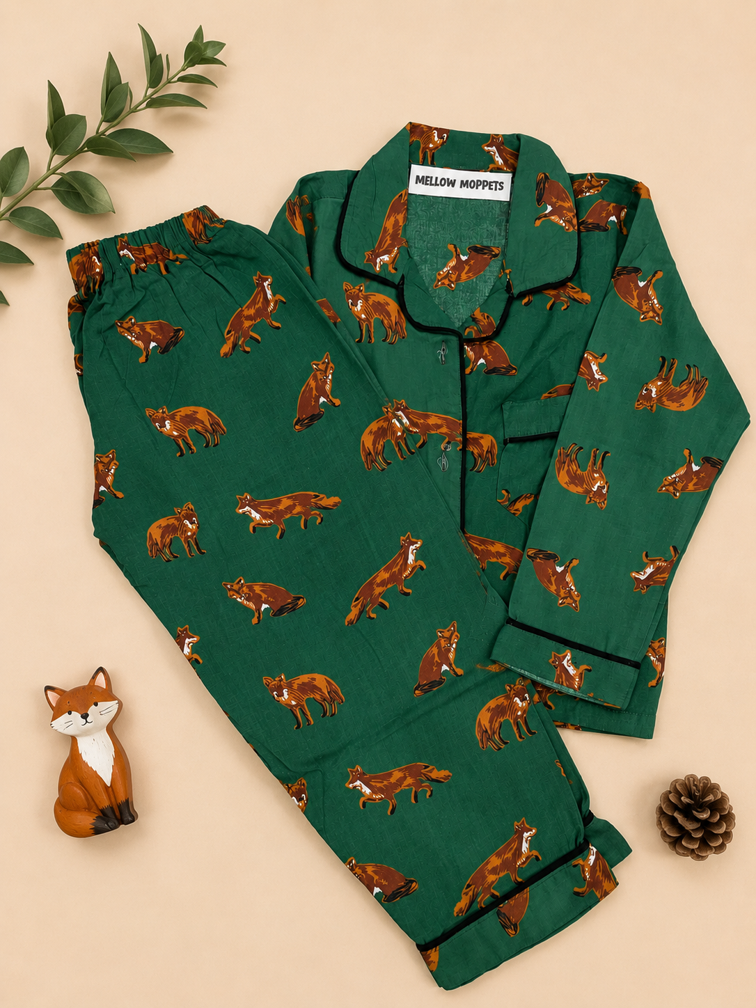 Little Wolf Full sleeves Night Suit