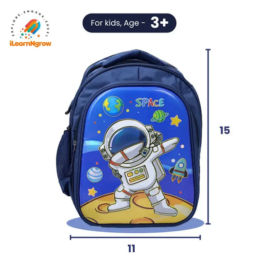 Astronaut Space School Bag for Kids – Blue & Red Lightweight Shoulder Bag for Boys & Girls