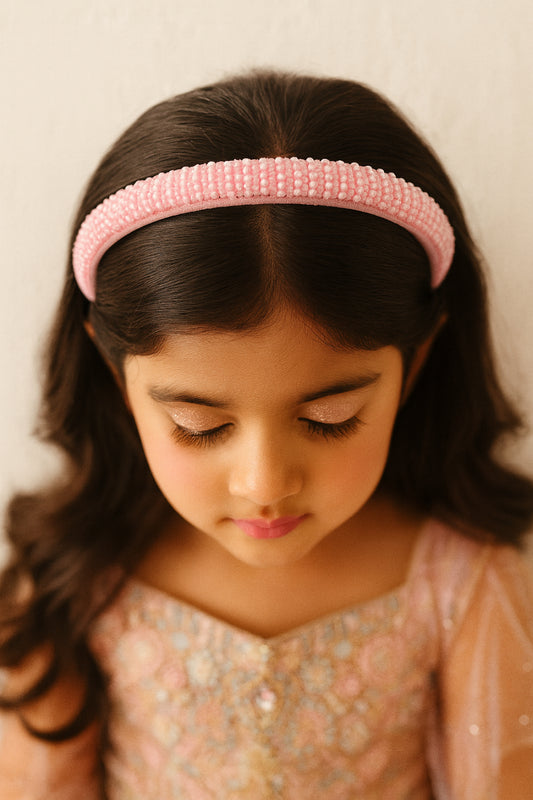 Choko Pearl Beaded Hairband for Girls Elegant Party and Celebration Wear Style