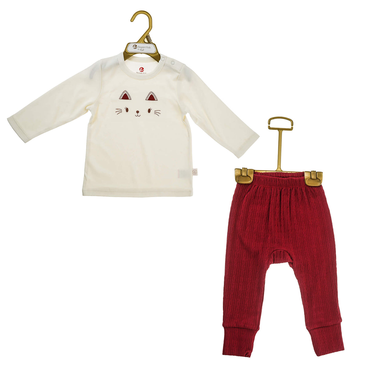 Full Sleeves T-Shirt & Pant Set For Boys - Red