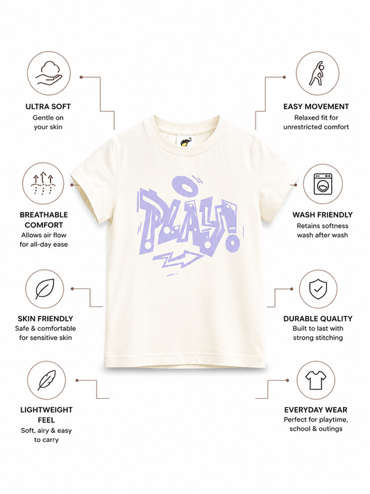 KODA Bamboo Graphic T-Shirt – Lightning Play Print Kids T-Shirt