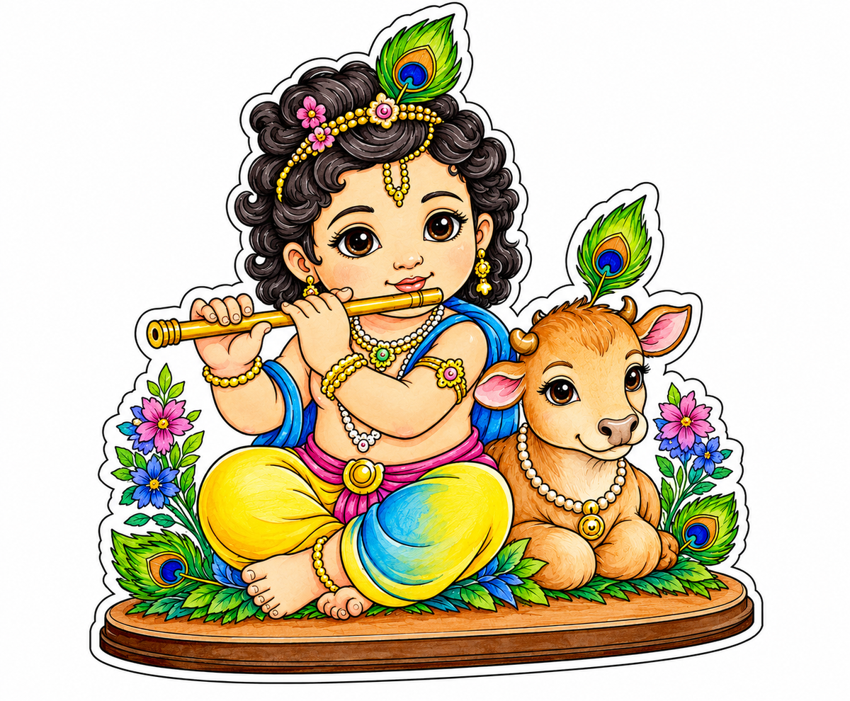 DIY Colouring Wooden Bal Krishna Activity Kit