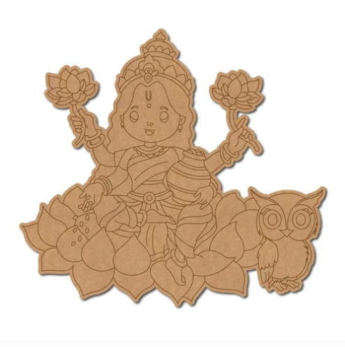 DIY Colouring Wooden Goddess Lakshmi Activity Kit