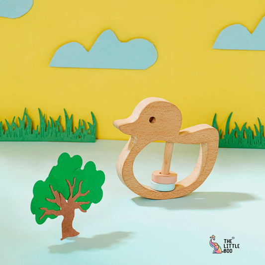 Wooden Duck Rattle Baby & Toddler