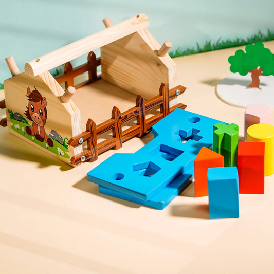 Shape Sorter Hut Building Blocks