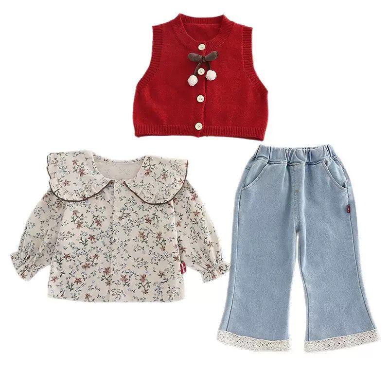 Red, Blue & White Winter Co-ord Set