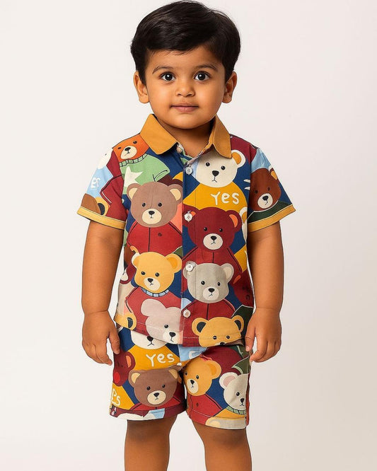 Pooh Style Set Tshirt+Shorts for kids