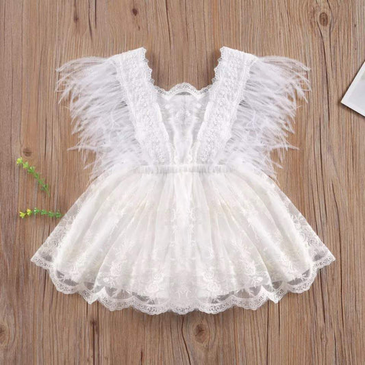 lace formal frock White Dresses for kids
