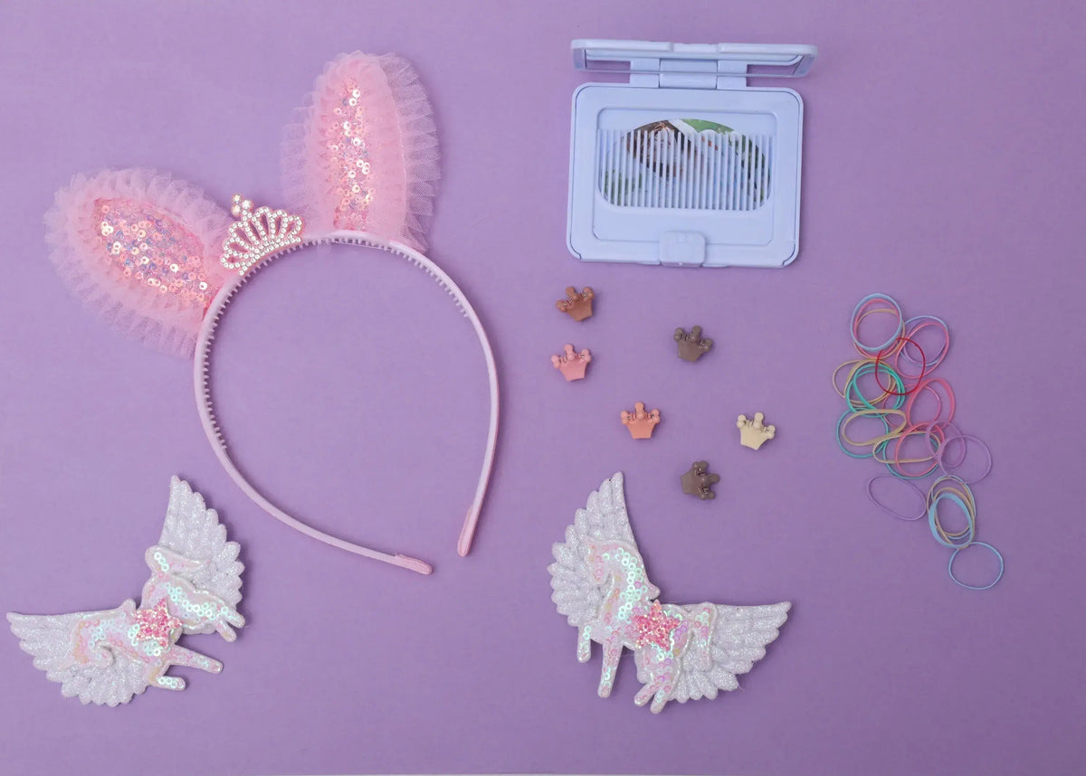 iLearnNGrow Princess Hair Accessories Set (Pastel Pink)