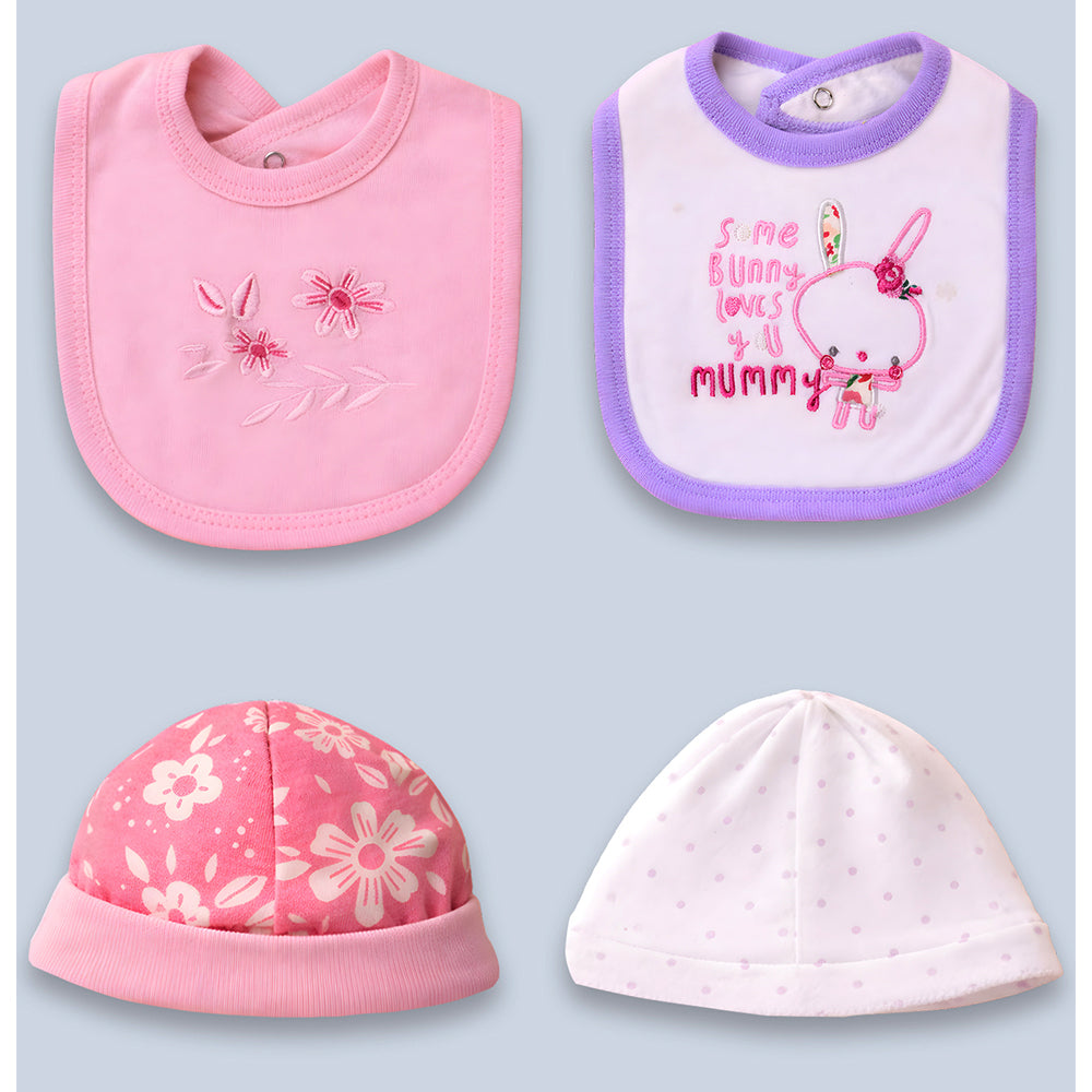 25 pcs, Twin Girls White cane basket themed Newborn Baby Boy, All Season wear,Gift Hamper set, 0-6 months - Little Surprise