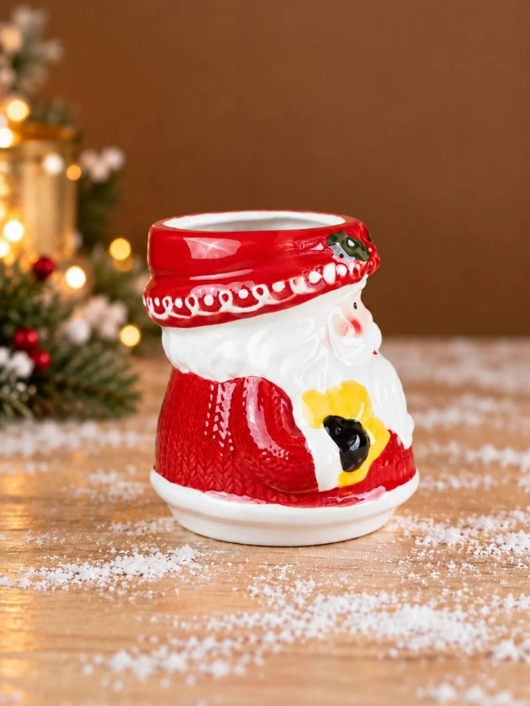 Santa with Star Ceramic Hot Chocolate and Coffee Christmas Mug