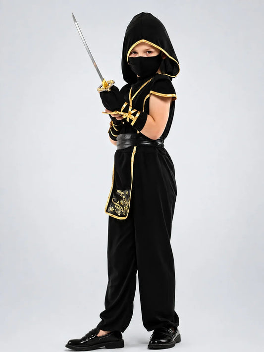 The Black & Gold Dragon Ninja kids' Halloween costume
