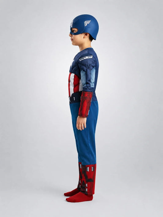 Blue Muscle Superhero kids' Halloween costume