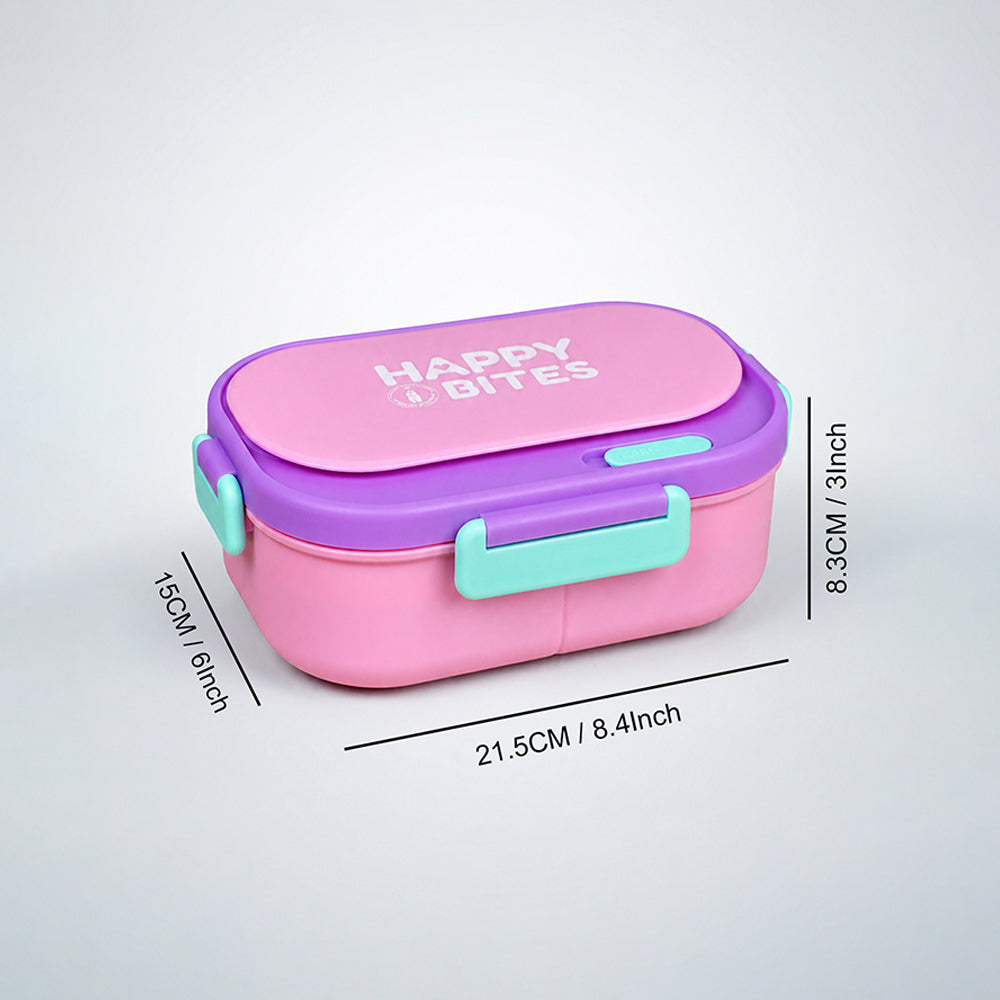 Pink Flap Happy Bites Bento Lunch Box