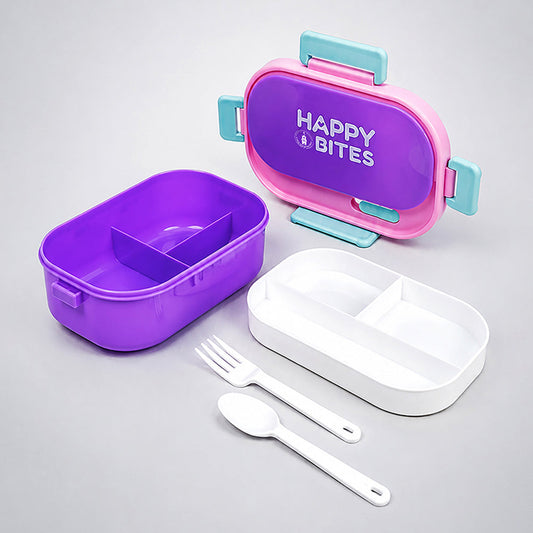 Purple Flap Happy Bites Bento Lunch Box