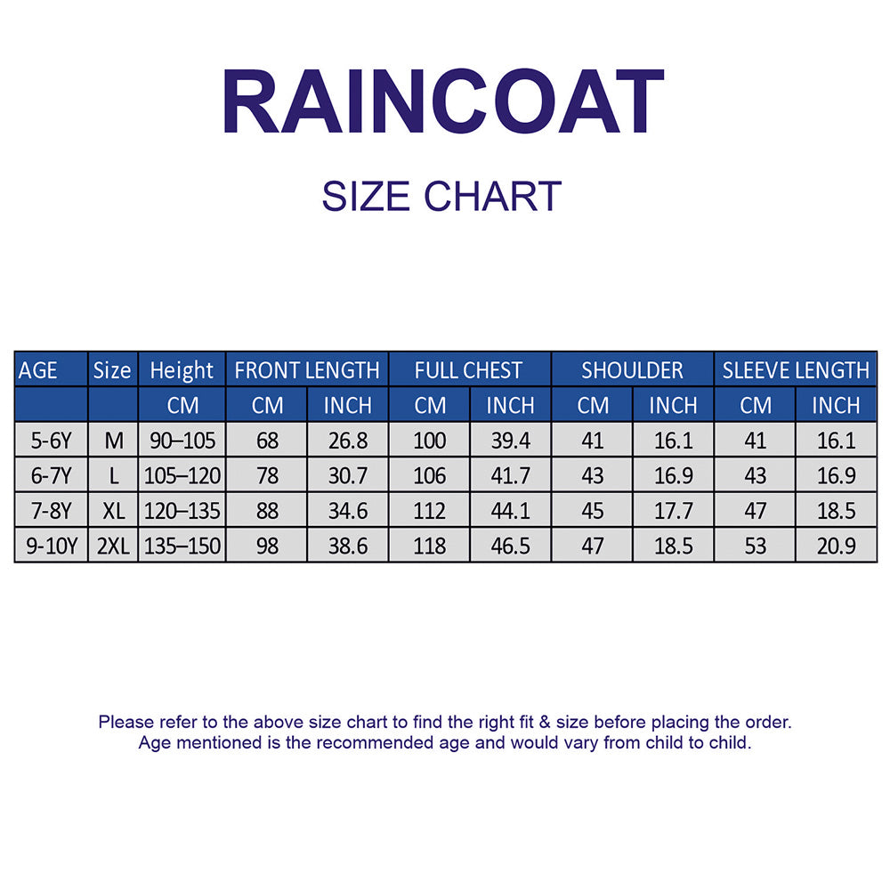 Cream Trench Coat Style Raincoat for Kids & Teens
