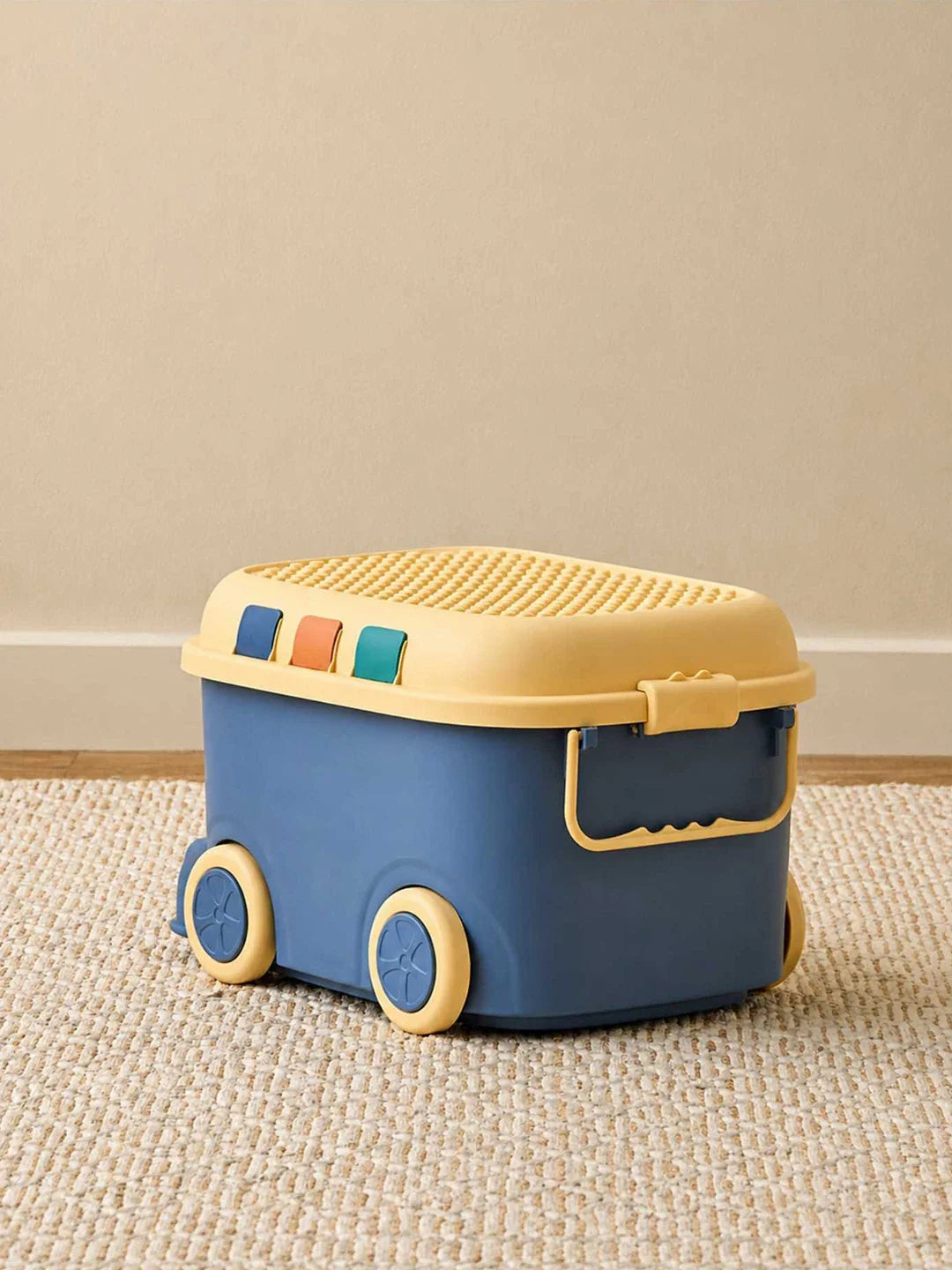 Blue Toy Bus Kids Storage Box