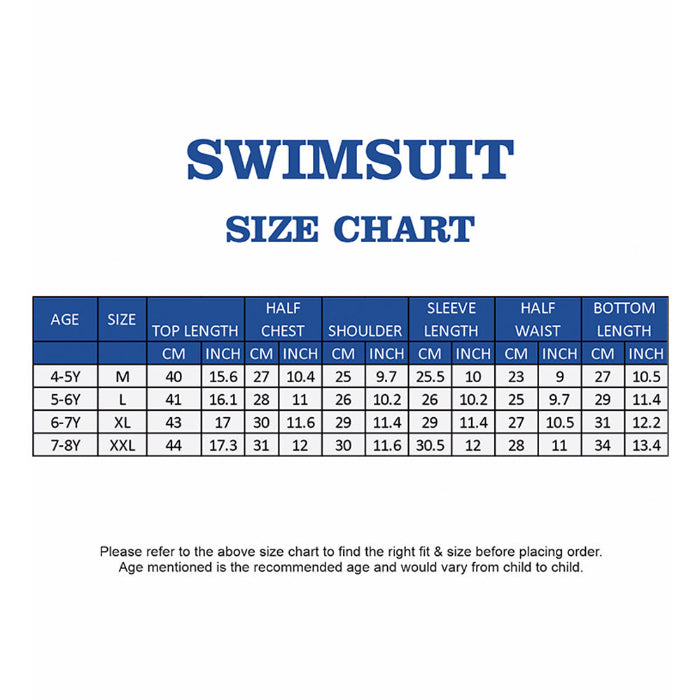 2 Pcs 4 Fishes Blue & Yellow T-shirt & Shorts Set, Toddlers & Kids Swimwear with Free Wash Bag & Free Swim Detergent -