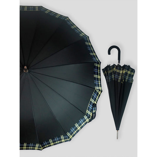 Black Checks Large Canopy Size Umbrella for Adults - Little Surprise Box