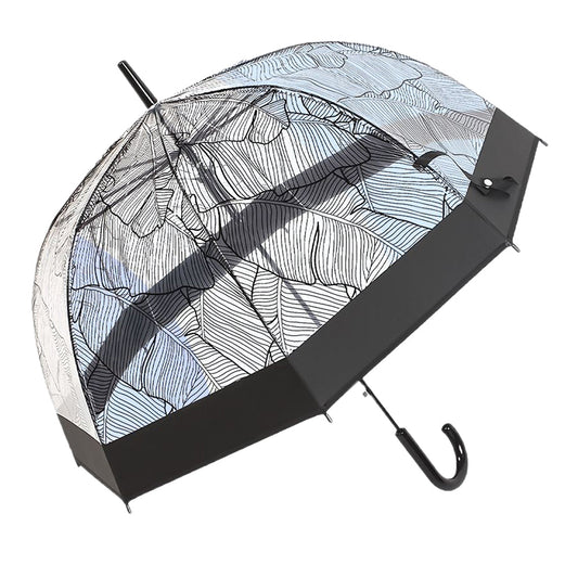 Self Print Black Transparent Umbrella for Kids and Teens, 8Years - 15Years - Little Surprise Box