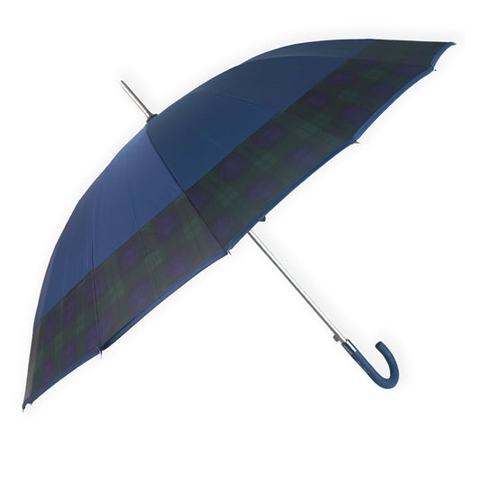 Navy And Black Checks Large Canopy Size Umbrella for Adults - Little Surprise Box