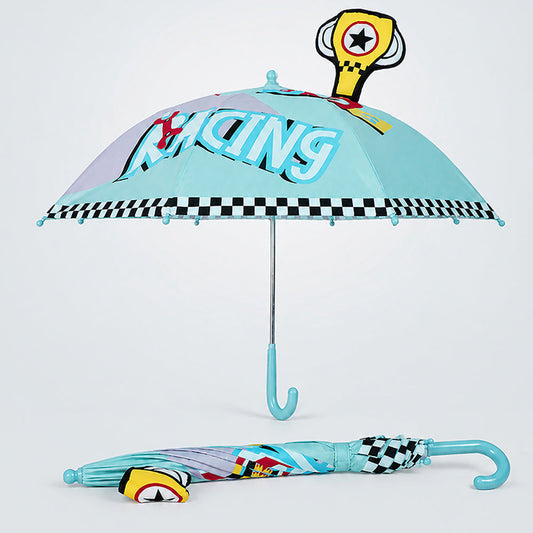 3D Trophy No.1 Racer Umbrella for Kids 3-8Y