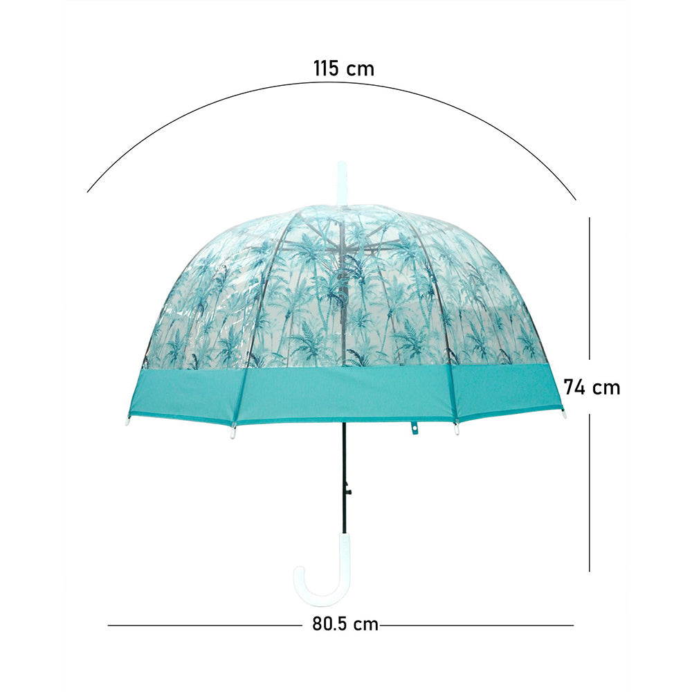 Self Print Turquoise Transparent Umbrella for Kids and Teens, 8Years - 15Years - Little Surprise Box