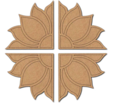 DIY Wooden Lotus Rangoli Activity Kit