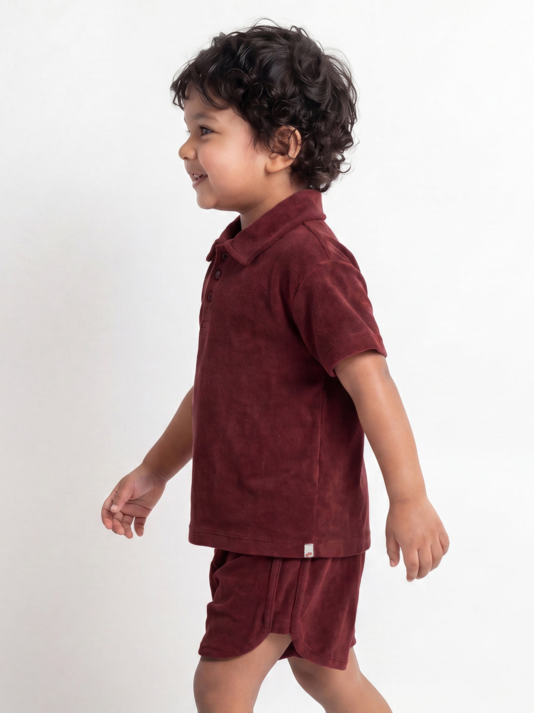 Fun in the Sun Oversized Coord Set for Boys (Maroon)