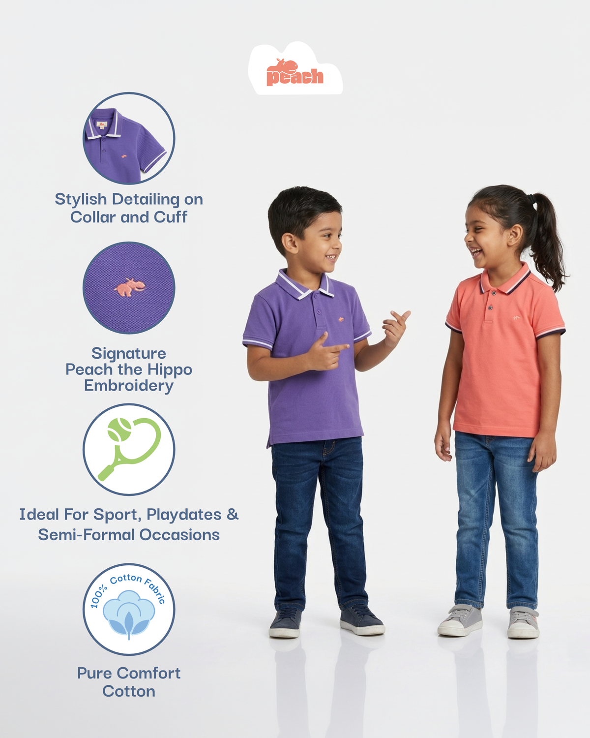 The Classic Little Polo for Boys in Purple