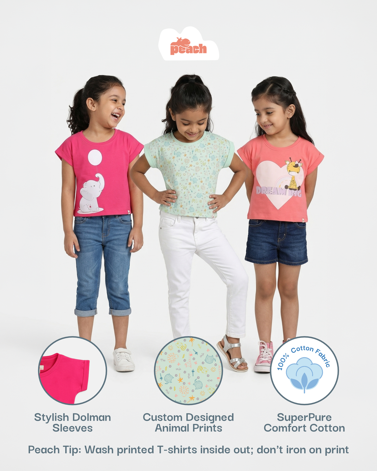 Easy Breezy Pure Cotton Comfort T-shirt in Pink