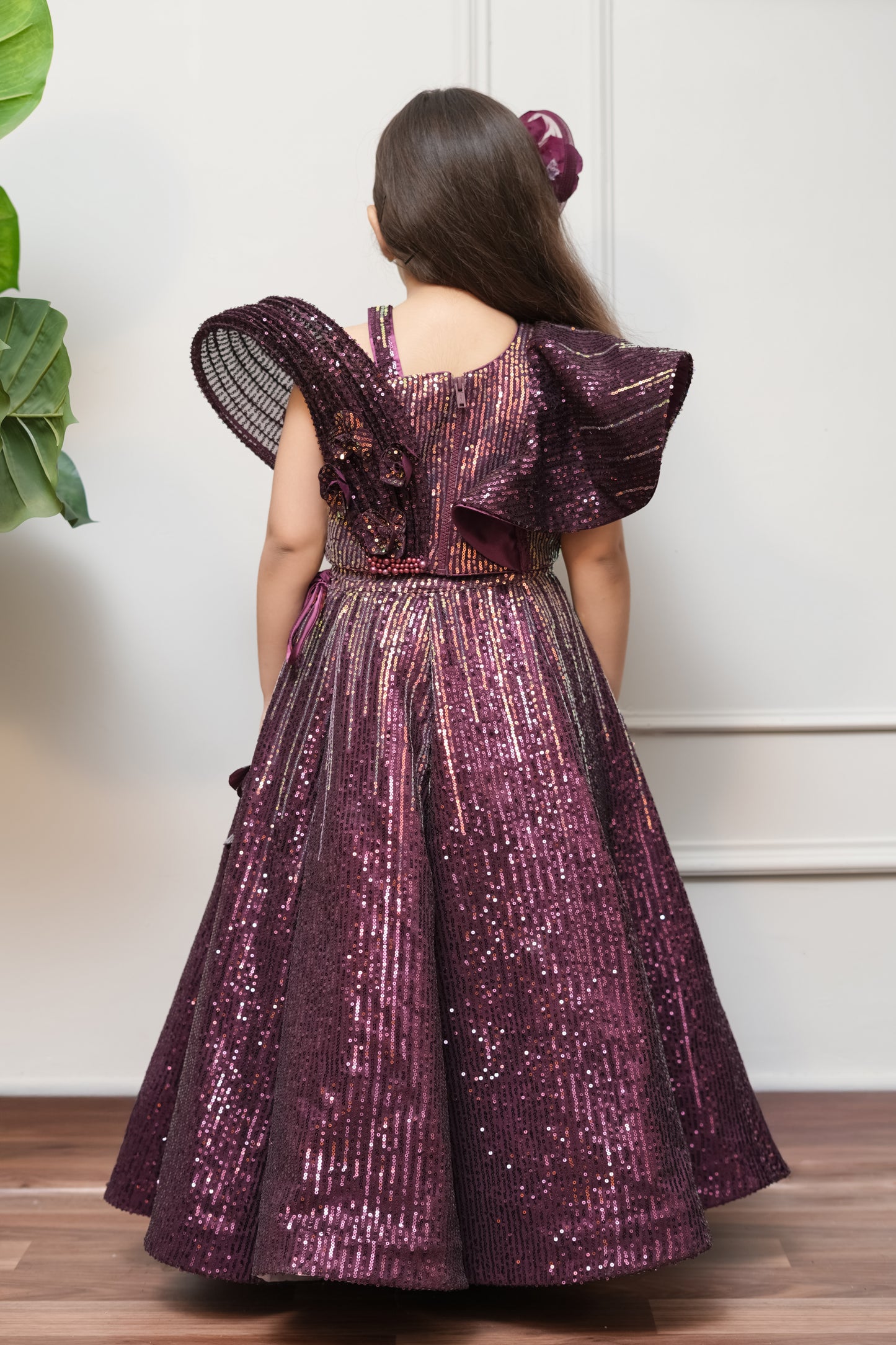 Sequin Top With Lehenga