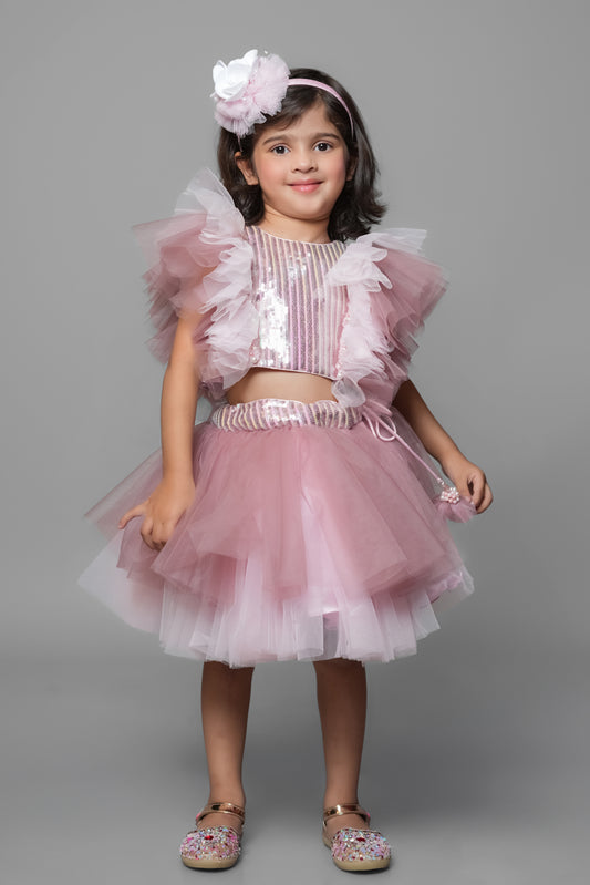 Sequin Top And Skirt Set