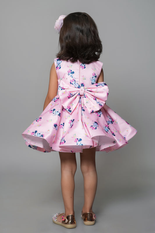 Glaze Cotton Dress With Beads Hand Embroidered Collar