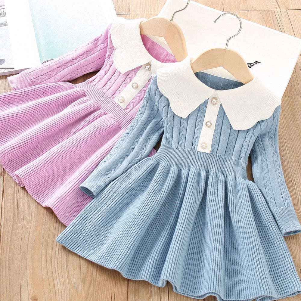 Blue & White Winter Dress