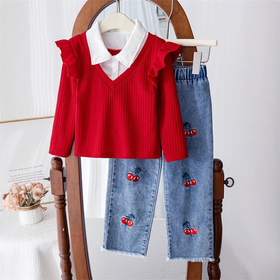 Red, White & Blue Winter Co-ord Set