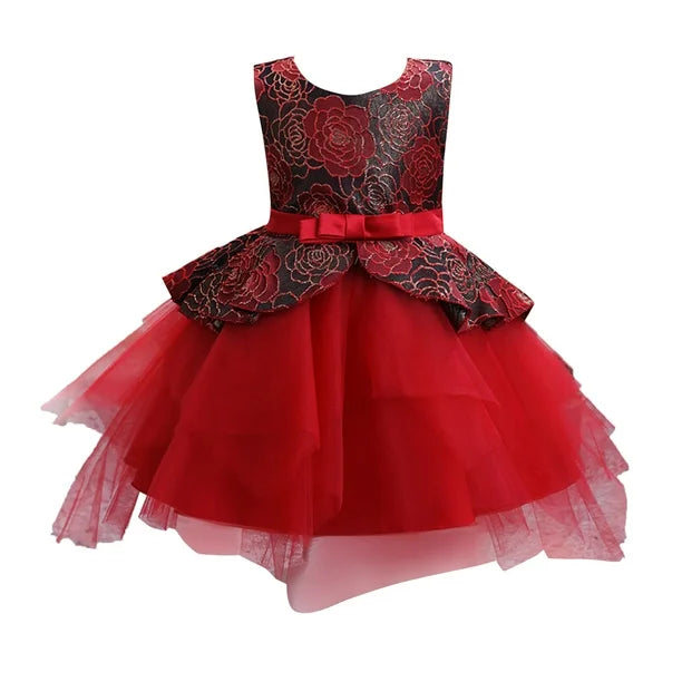 Floral Embroidered Mesh Dress